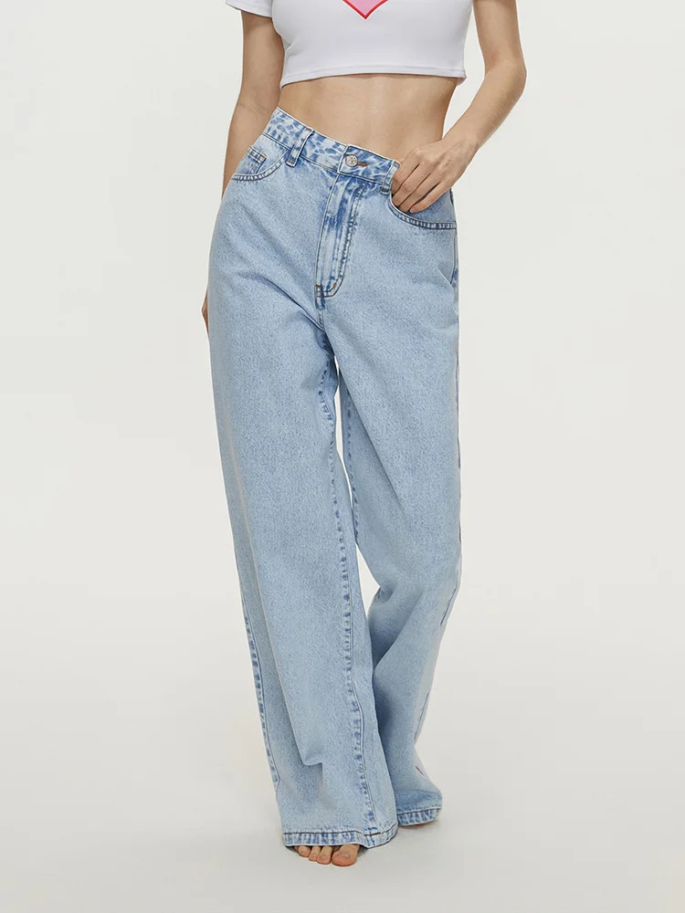

Benuynffy американские винтажные джинсы с высокой талией женские уличные свободные широкие джинсовые брюки модные Y2k повседневные мешковатые брюки 2024
