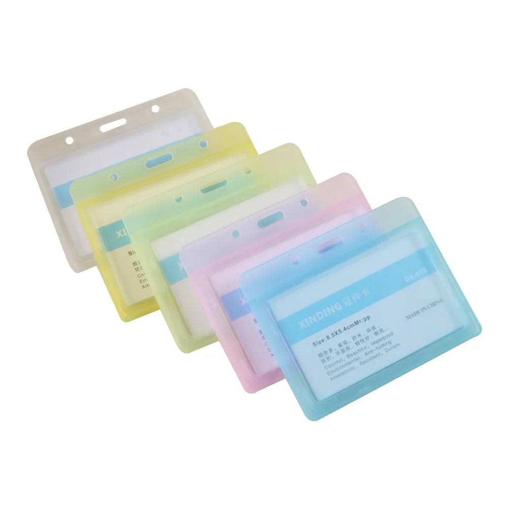 

Stobok Id Holder Name Tag Clips Colored Tabs Work Holder Frosted Badge Bracket Label Card Vertical Office Ic