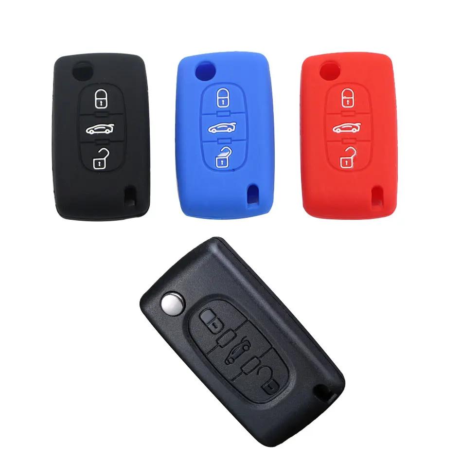3 Button Flip Folding Car Key Case Silicone Cover Fob Rubber Skin Protect for PEUGEOT 207 407 307 308 607 for Citroen C2 C4 C5
3 Button Flip Folding Car Key Case Silicone Cover Fob Rubber Skin Protect for PEUGEOT 207 407 307 308 607 for Citroen C2 C4 C5