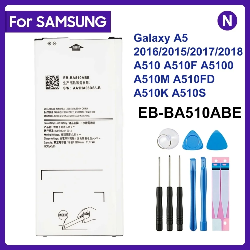 Для SAMSUNG EB-BA510ABE 2900 мАч аккумулятор для Samsung Galaxy A5 2016/2015/2017/2018 A510 A510F A5100 A510M A510FD A510K A510S
Для SAMSUNG EB-BA510ABE 2900 мАч аккумулятор для Samsung Galaxy A5 2016/2015/2017/2018 A510 A510F A5100 A510M A510FD A510K A510S