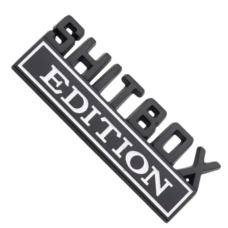 3D SHITBOX Car Sticker ABS Shitbox Emblem SHITBOX EDITION Badge Car Tail Side Sticker Decoration Accessories For Jeeps Dodge
3D SHITBOX Car Sticker ABS Shitbox Emblem SHITBOX EDITION Badge Car Tail Side Sticker Decoration Accessories For Jeeps Dodge