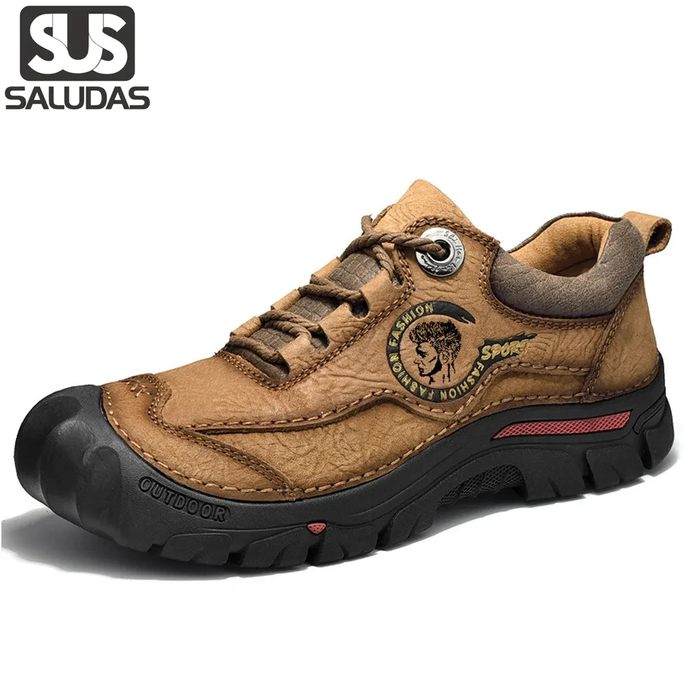 SALUDAS Walking Shoes Outdoor Genuine Leather Hiking Shoes Handmade Leather Loafers Men Travel Casual Walking Climbing Sneakers
SALUDAS Walking Shoes Outdoor Genuine Leather Hiking Shoes Handmade Leather Loafers Men Travel Casual Walking Climbing Sneakers