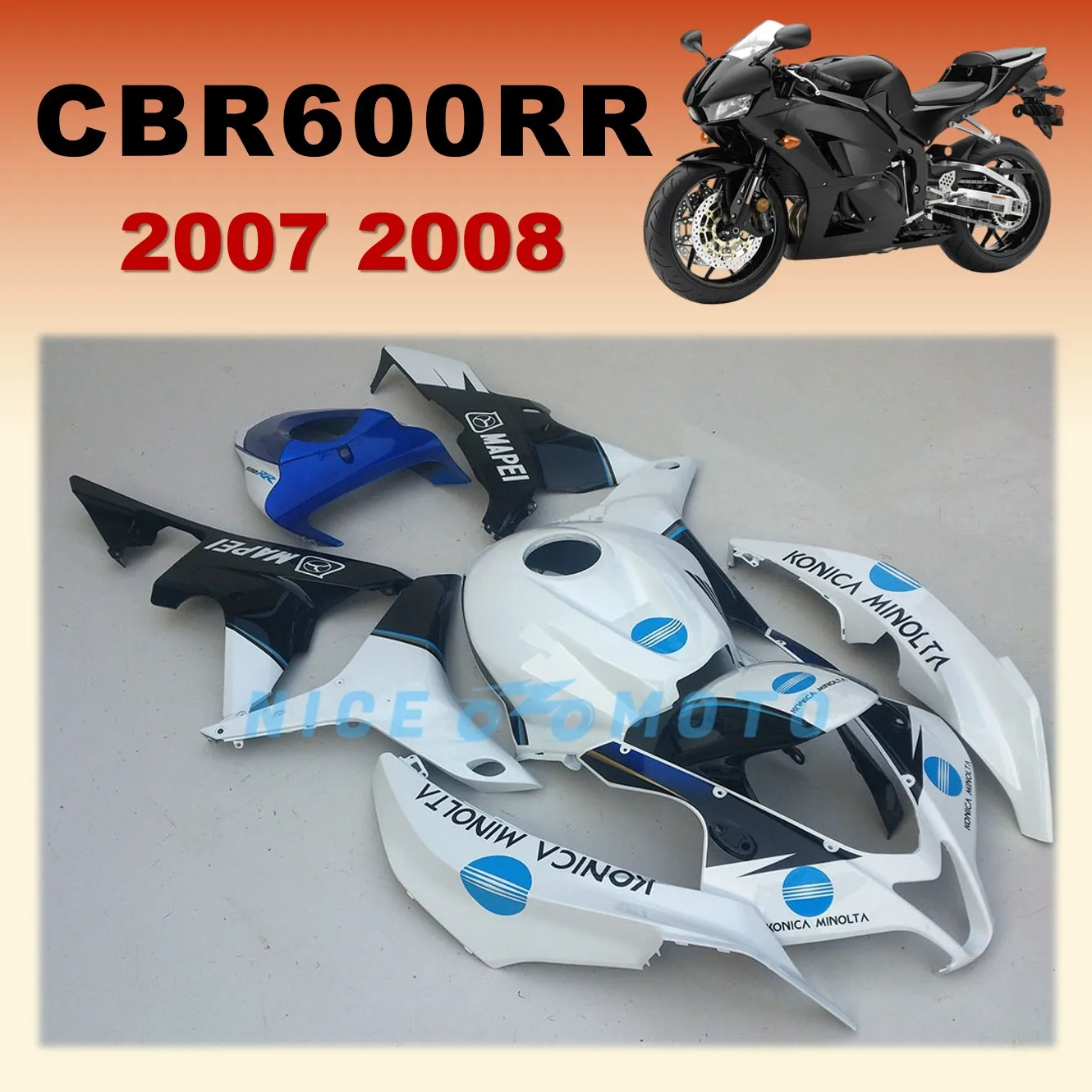 Аксессуары для мотоциклов комплект обтекателей для CBR600RR F5 2007 2008 cbr 600rr 07 08 Белый Синий высококачественный кузов XF28
Аксессуары для мотоциклов комплект обтекателей для CBR600RR F5 2007 2008 cbr 600rr 07 08 Белый Синий высококачественный кузов XF28