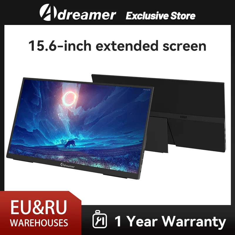 Adremer 15.6" FHD 1080P IPS Protable Screen With 60Hz Refresh Rat 2 Full-featured 3.0 Type C interface For Game Work
Adremer 15.6" FHD 1080P IPS Protable Screen With 60Hz Refresh Rat 2 Full-featured 3.0 Type C interface For Game Work