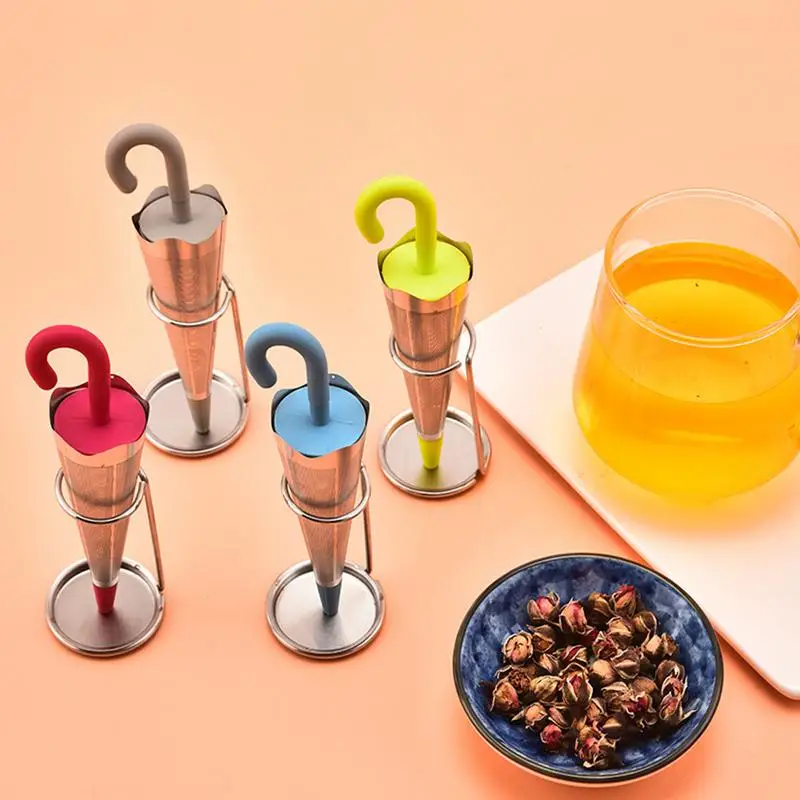 

Tea Infuser Cute Umbrella Tea Strainer Handy Stainless Steel Loose Tea Leaves Tea Infuser For Tea Cups Mugs And Teapots