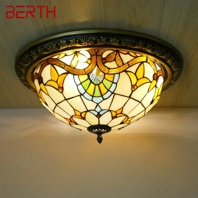 BERTH Tiffany Ceiling Light American Countryside Bedroom Study Modern Creative Bar Counter Corridor Colored Glass Ceiling Light
BERTH Tiffany Ceiling Light American Countryside Bedroom Study Modern Creative Bar Counter Corridor Colored Glass Ceiling Light
