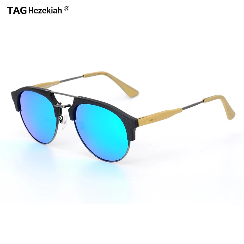 

TAG Hezekiah Sunglasses Men Polarized UV400 Women Sun Glasses Brand Vintage Protection Eyewear Imitation wood grain sunglass