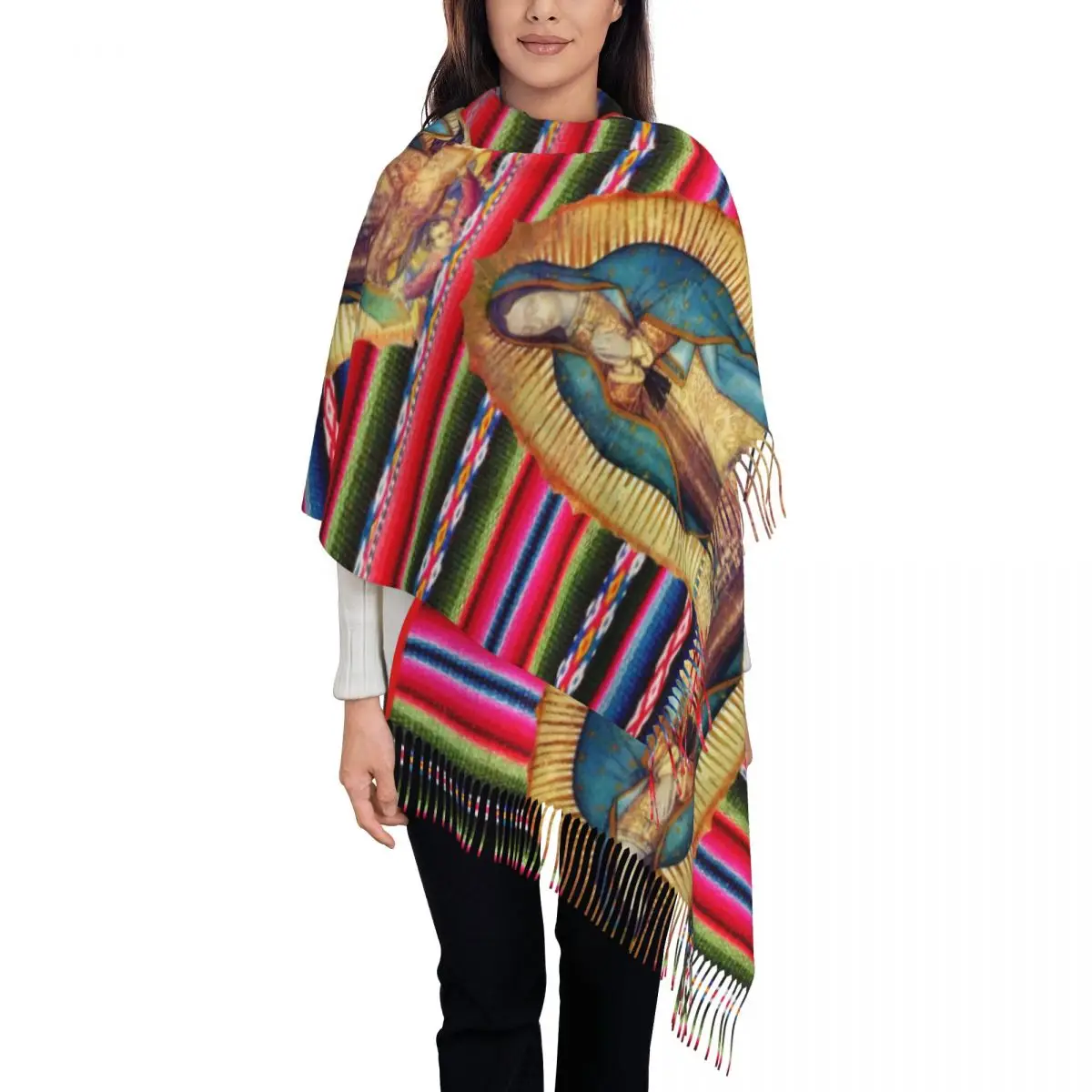 Our Lady Of Guadalupe Virgin Mary Scarf for Womens Winter Warm Cashmere Shawl Wrap Large Shawl Scarf Ladies
Our Lady Of Guadalupe Virgin Mary Scarf for Womens Winter Warm Cashmere Shawl Wrap Large Shawl Scarf Ladies