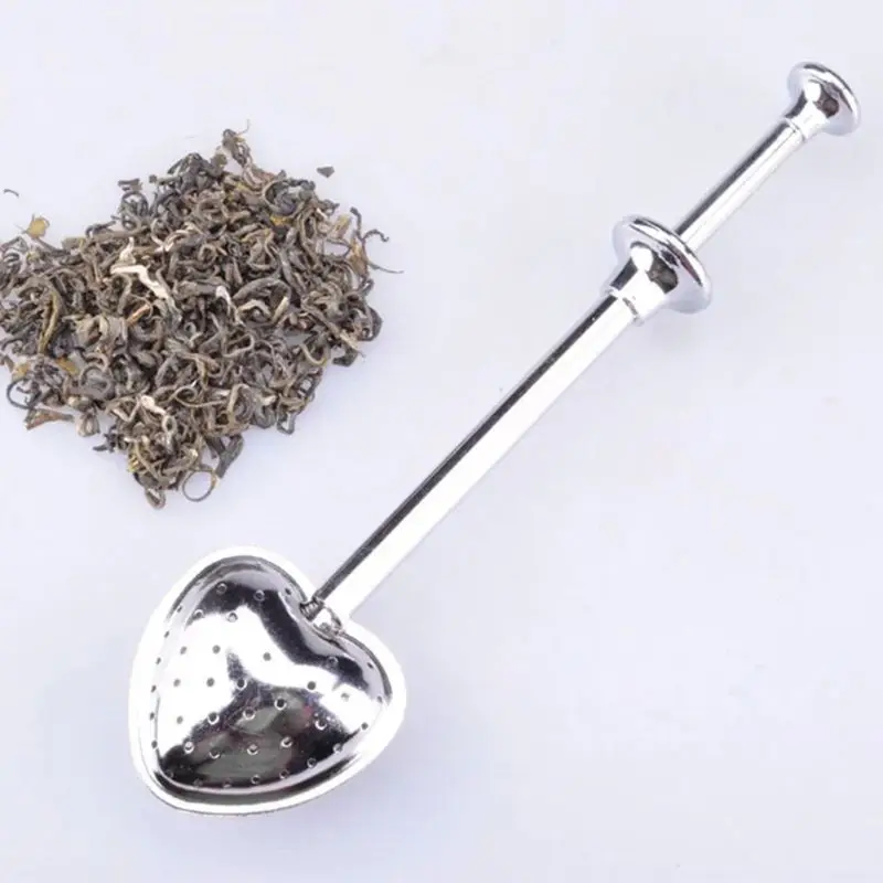 

New Heart Stainless Steel Loose Leaf Tea Infuser Spoon Strainer Filter Herbal
