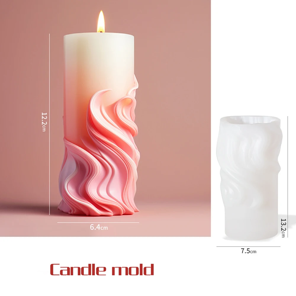 Abstract cylinder candle silicone mold DIY wedding companion hand decoration aromatherapy mold
Abstract cylinder candle silicone mold DIY wedding companion hand decoration aromatherapy mold