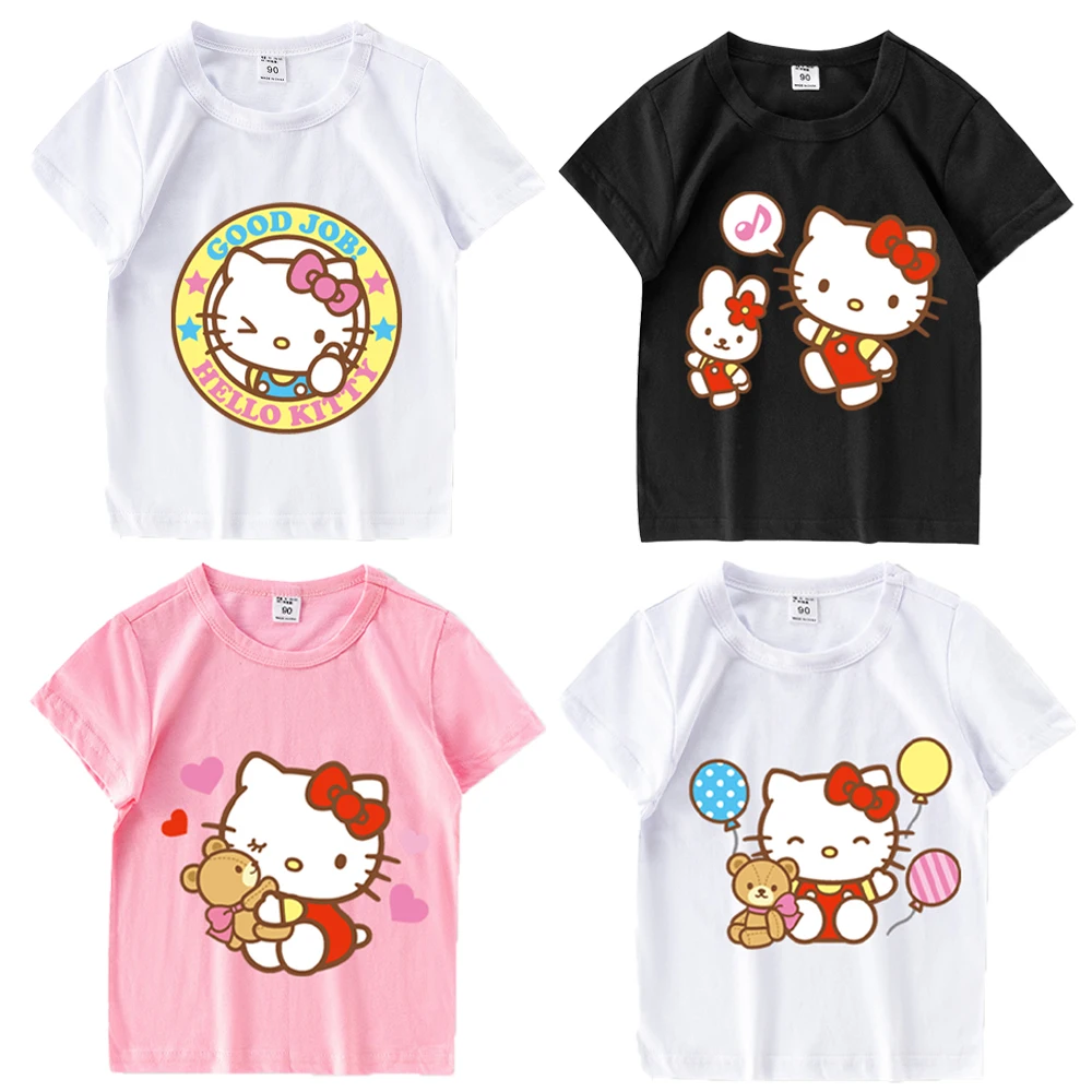 Miniso Sanrios Hello Kitty Kids Spring Summer Short Sleeve T Shirt Cartoon Girls Boys Fashion T-Shirt Tops Kids Casual Gifts
Miniso Sanrios Hello Kitty Kids Spring Summer Short Sleeve T Shirt Cartoon Girls Boys Fashion T-Shirt Tops Kids Casual Gifts