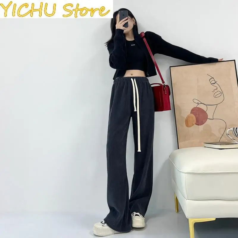 New Elastic Waist Wide Leg Pants Women Spring Summer High Waisted Korean Baggy Pants Office Ladies Casual Long Pants
New Elastic Waist Wide Leg Pants Women Spring Summer High Waisted Korean Baggy Pants Office Ladies Casual Long Pants