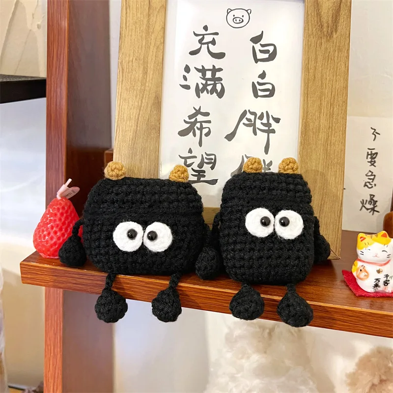 Cute Cartoon Knit Black Coal Ball Bluetooth Headset Cover for Airpods 1 2 3 Pro Pro2 Headphone Cover Wireless Earphone Box
Cute Cartoon Knit Black Coal Ball Bluetooth Headset Cover for Airpods 1 2 3 Pro Pro2 Headphone Cover Wireless Earphone Box