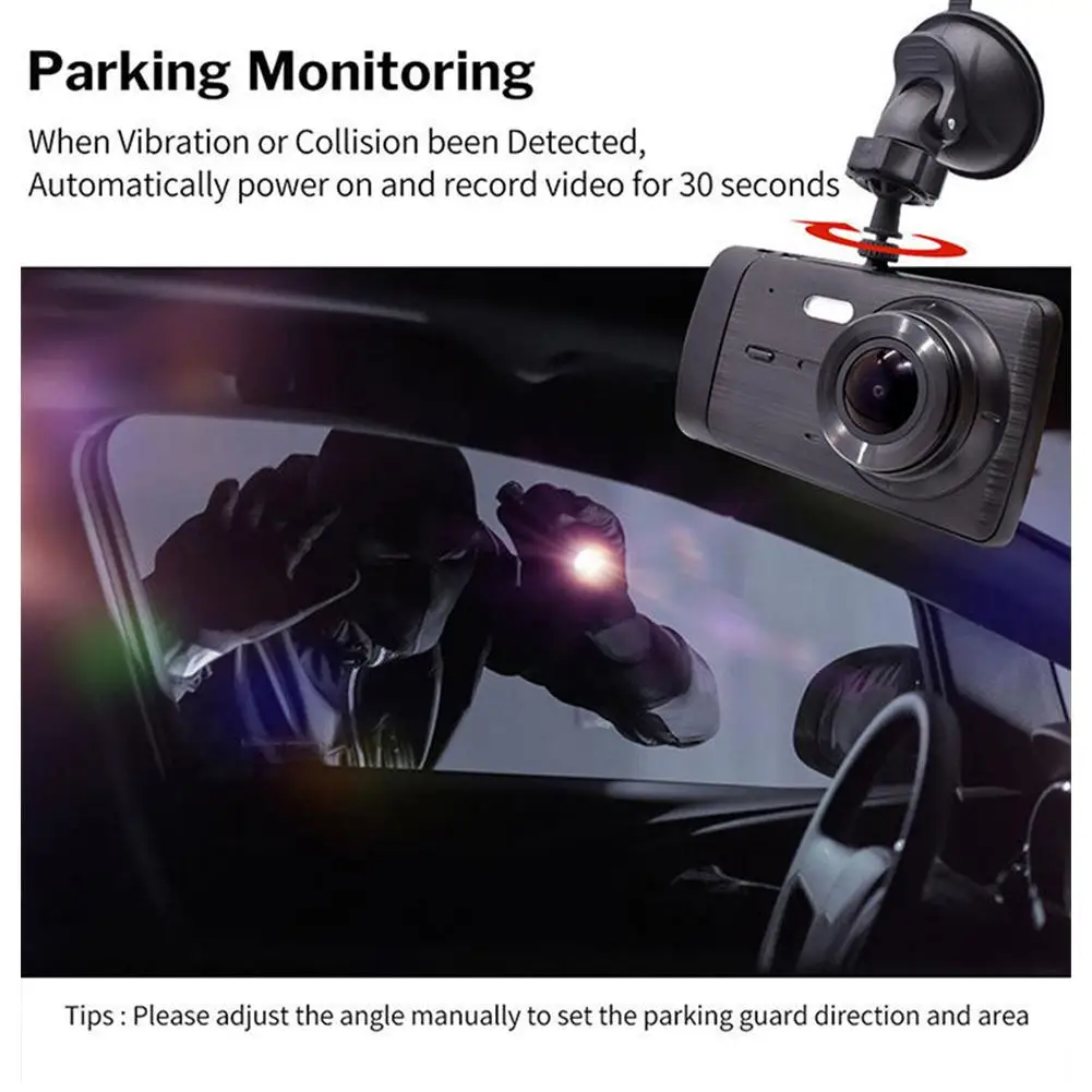 Автомобильный видеорегистратор, HD 1080P, 4 дюйма, с ночным видением 
Автомобильный видеорегистратор, HD 1080P, 4 дюйма, с ночным видением