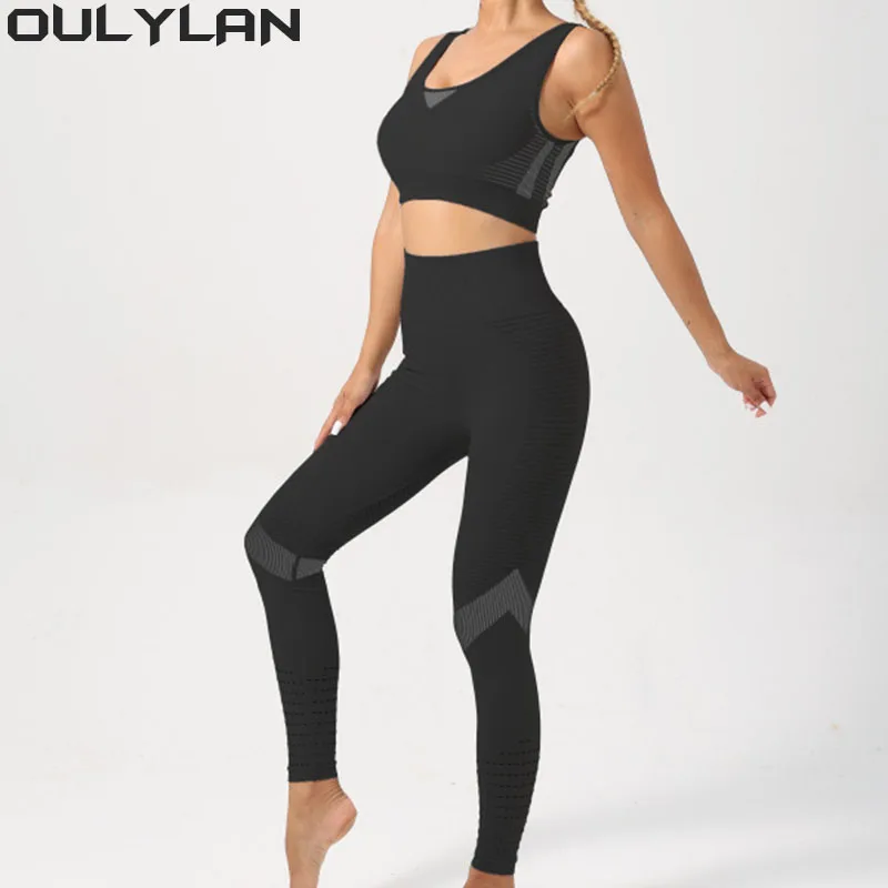 Спортивные костюмы Oulylan, нейлоновый женский сексуальный комплект для йоги, спортивный костюм, бюстгальтер для фитнеса, леггинсы, женская одежда для отдыха, кроп-топы, 2 шт.
Спортивные костюмы Oulylan, нейлоновый женский сексуальный комплект для йоги, спортивный костюм, бюстгальтер для фитнеса, леггинсы, женская одежда для отдыха, кроп-топы, 2 шт.