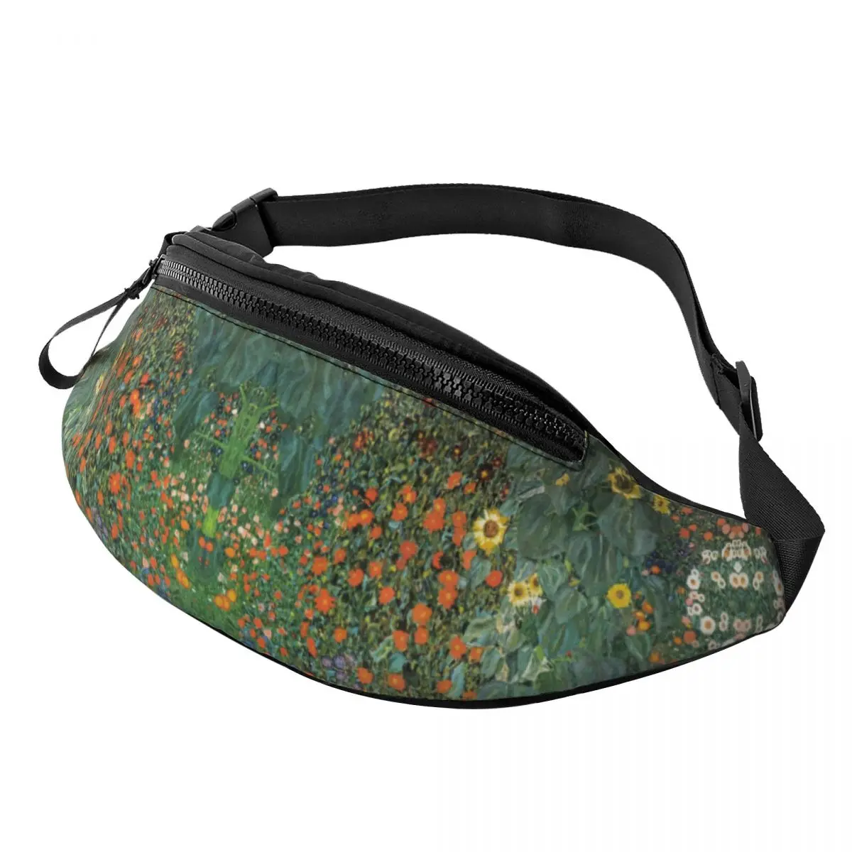 

Gustav Klimt The Sunflower Fanny Pack Women Men Cool Flower Art Crossbody Waist Bag for Traveling Phone Money Pouch