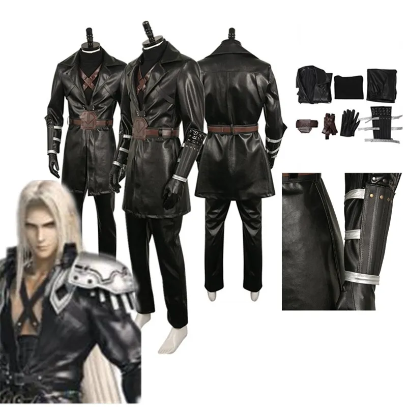 Sephiroth Cosplay Final Fantasy Fantasy Costume Adult Men Coat Pants Belt Gloves Outfits Halloween Carnival Party Disguise Suit
Sephiroth Cosplay Final Fantasy Fantasy Costume Adult Men Coat Pants Belt Gloves Outfits Halloween Carnival Party Disguise Suit