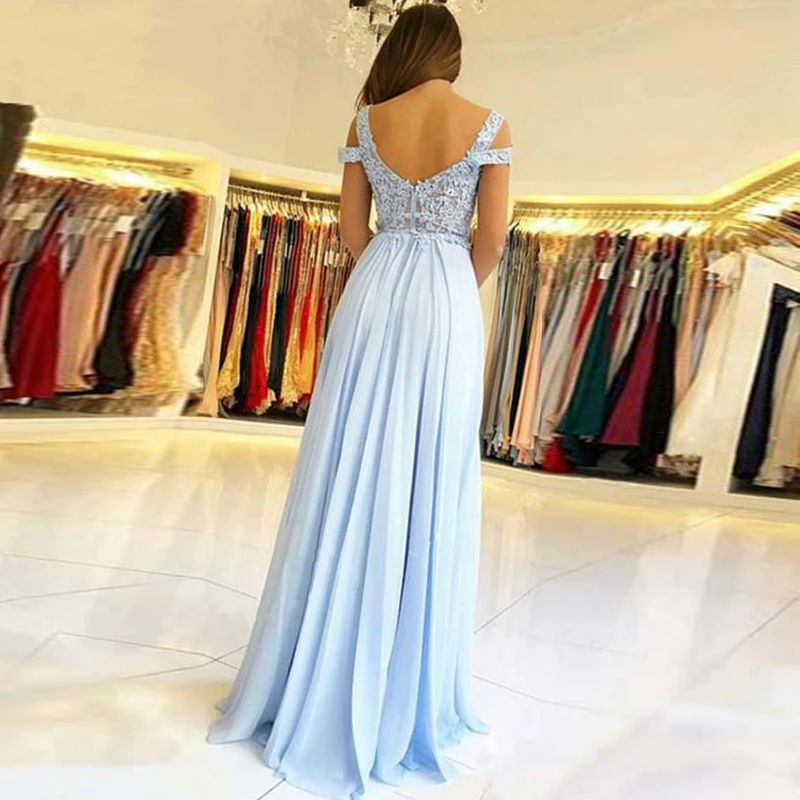Angel Custom Elegant Blue Sweetheart Spaghetti Strap Slit Prom Formal Evening Dress Applique Pleated Lace A-LINE Dress
Angel Custom Elegant Blue Sweetheart Spaghetti Strap Slit Prom Formal Evening Dress Applique Pleated Lace A-LINE Dress