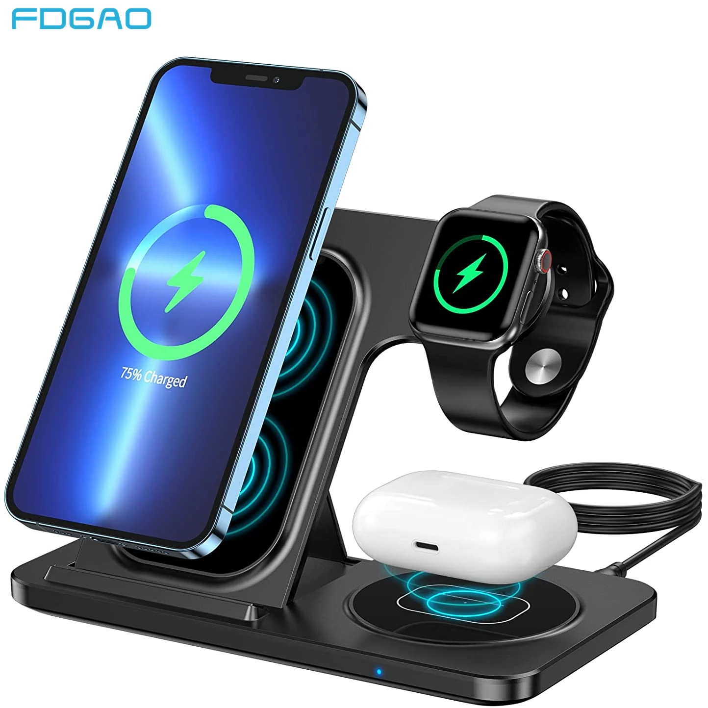Wireless Charger Station 3 in 1 Foldable 15W Fast Charging Dock for Apple iWatch 8 7 6 Airpods Pro iPhone 14 13 12 11 XS XR X 8
Wireless Charger Station 3 in 1 Foldable 15W Fast Charging Dock for Apple iWatch 8 7 6 Airpods Pro iPhone 14 13 12 11 XS XR X 8