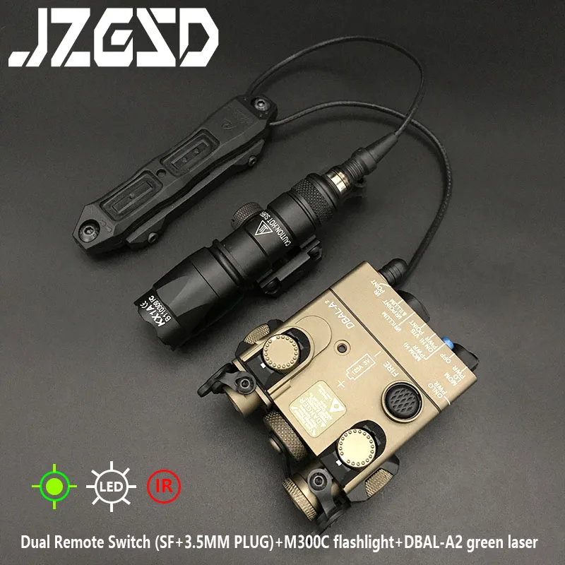 Tactical Metal DBAL A2 Sight Aiming Laser Red Green IR Laser Airsoft Rifle Hunting Weapon Lights Surefir M300C M600C Scout Lamp
Tactical Metal DBAL A2 Sight Aiming Laser Red Green IR Laser Airsoft Rifle Hunting Weapon Lights Surefir M300C M600C Scout Lamp