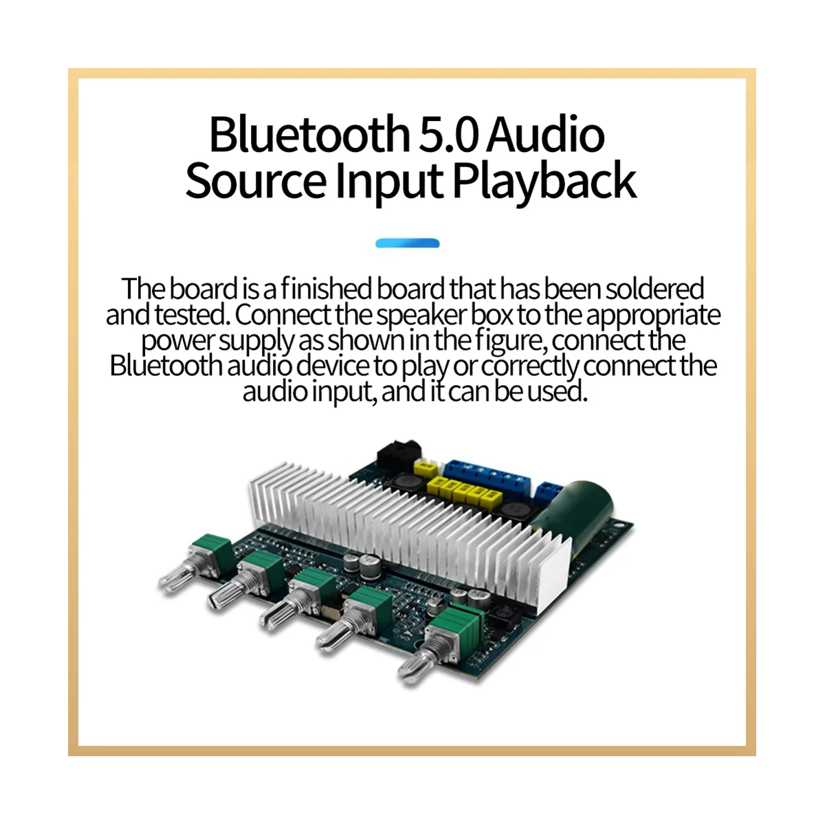 TPA3116 Bluetooth Amplifier Board 2.1 Channel High Power Bluetooth 5.0 Audio Amplifiers DC12V-24V 2X50W+100W
TPA3116 Bluetooth Amplifier Board 2.1 Channel High Power Bluetooth 5.0 Audio Amplifiers DC12V-24V 2X50W+100W