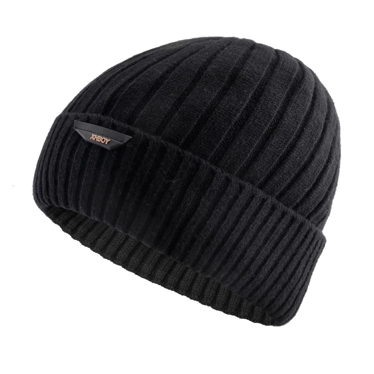 

KKISSBAOBEI Winter Beanie For Men Knitted Warm Hat Men's Outdoor Casual Skullies Beanies Thick Double Layers Add Velvet Gorras