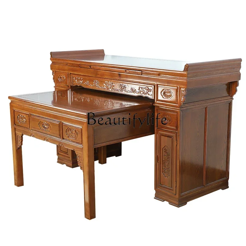 Camphor Solid Wood Altar Household Altar Middle Hall Buddhist Hall Desk Old-Fashioned Square Table for Eight People
Camphor Solid Wood Altar Household Altar Middle Hall Buddhist Hall Desk Old-Fashioned Square Table for Eight People