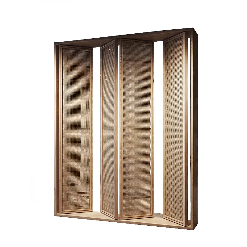 Partition wall company solid wood rattan woven screen partition modern simple living room entrance barrier screen
Partition wall company solid wood rattan woven screen partition modern simple living room entrance barrier screen