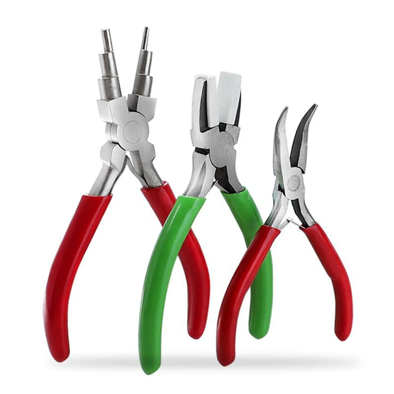 3 Pieces Of Jewelry Pliers Steel Six-Segment Hand Winding Modeling Pliers Mini Jewelry Flat Nose Pliers
3 Pieces Of Jewelry Pliers Steel Six-Segment Hand Winding Modeling Pliers Mini Jewelry Flat Nose Pliers