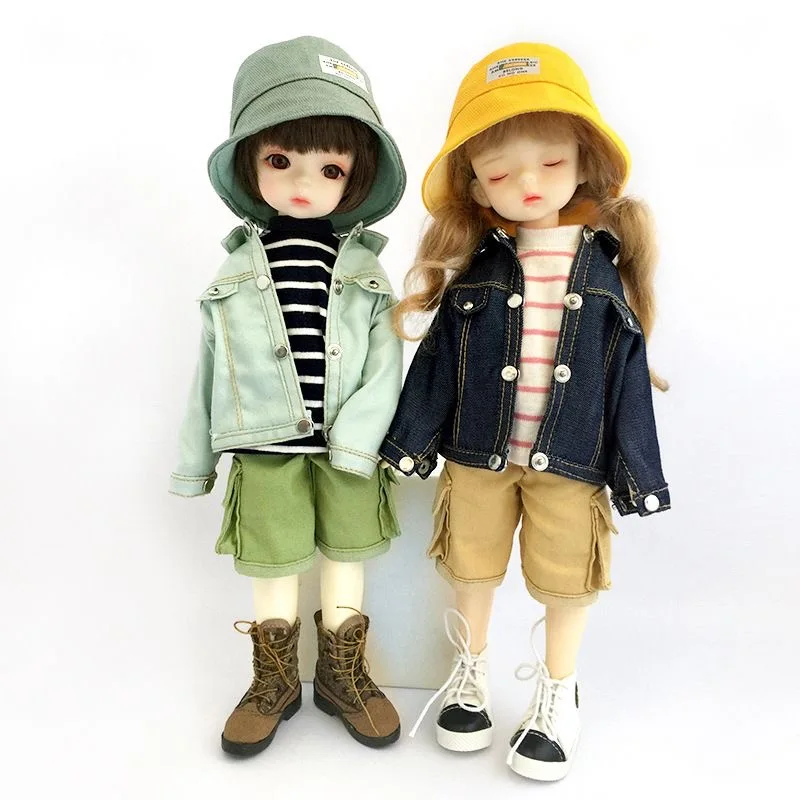 Одежда для куклы BJD 1/6, костюм Yosd, джинсовая куртка, брюки, свитер, шляпа для шарнирной одежды 30 см, 12 дюймов, одежда, аксессуары
Одежда для куклы BJD 1/6, костюм Yosd, джинсовая куртка, брюки, свитер, шляпа для шарнирной одежды 30 см, 12 дюймов, одежда, аксессуары