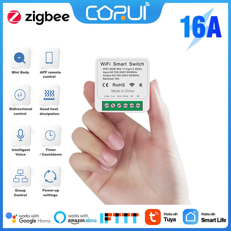 Wifi Mini Smart Switch Support 1/2/3/4 Way Control EweLink Timer Wireless Switch Compatible Works With Alexa Google Home Alice
Wifi Mini Smart Switch Support 1/2/3/4 Way Control EweLink Timer Wireless Switch Compatible Works With Alexa Google Home Alice