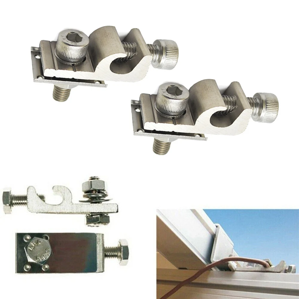 1/2Pcs Grounding Lug Solar Corrosion Resistant Ground Grounding Clip Solar Panels For Solar Mounting System Power Hardware
1/2Pcs Grounding Lug Solar Corrosion Resistant Ground Grounding Clip Solar Panels For Solar Mounting System Power Hardware
