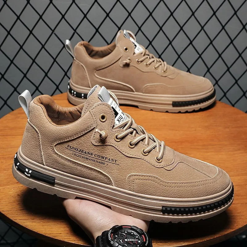 Sneakers Men's Fashion Casual Boots Men's Anti-Slip Sports Shoes Trend Flat Bottom Shoes Comfortable Versatile PU Men's Shoes
Sneakers Men's Fashion Casual Boots Men's Anti-Slip Sports Shoes Trend Flat Bottom Shoes Comfortable Versatile PU Men's Shoes