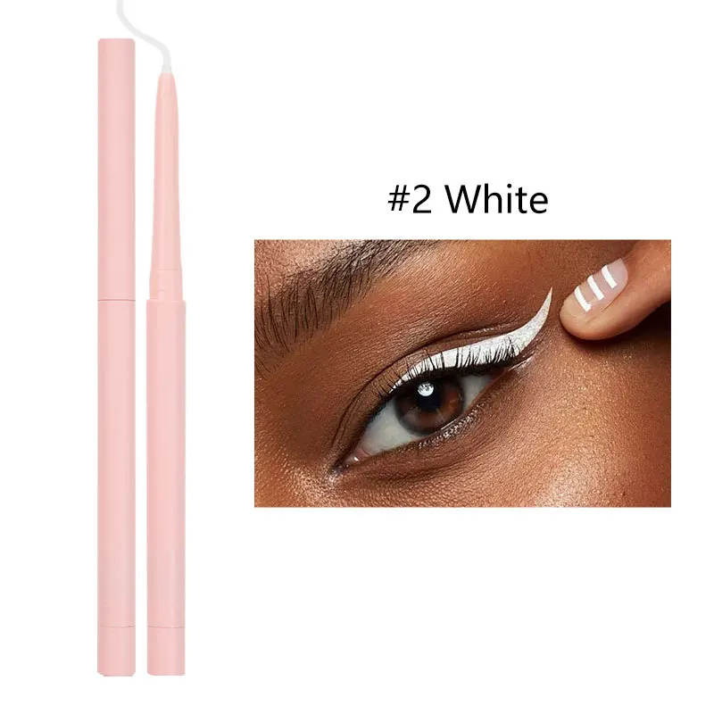 

Eyeliner Gel Pen White Black Brown Smooth Waterproof Eye Liner Pencil Private Label Pink Box Long Lasting Eyes Cosmetics Bulk