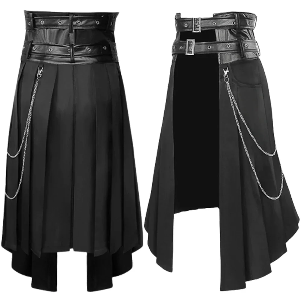 Men Retro Medieval Skirt Harujuku Steampunk Pleated Skirt Gothic Open Front Asymmetric Skirt Roman Warrior Kilt Cosplay Costume
Men Retro Medieval Skirt Harujuku Steampunk Pleated Skirt Gothic Open Front Asymmetric Skirt Roman Warrior Kilt Cosplay Costume
