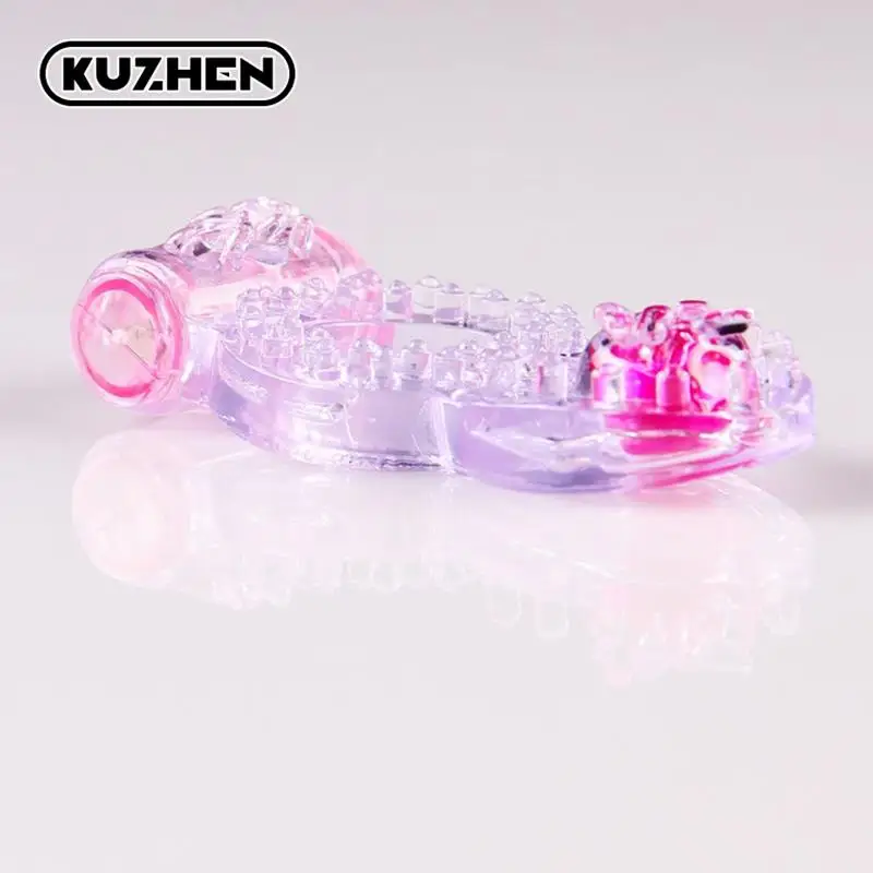 Anneau de vibration de coq, vibromasseur masculin, anneaux de pénis, jouets sexuels vibrants 4