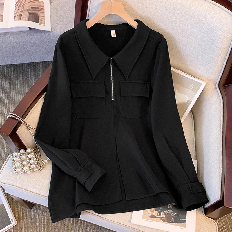 Casual Loose Women Long Sleeve Shirt Fashion Temperament Simple Office Lady All-match Zipper Pockets Patchwork Solid Color Tops
Casual Loose Women Long Sleeve Shirt Fashion Temperament Simple Office Lady All-match Zipper Pockets Patchwork Solid Color Tops