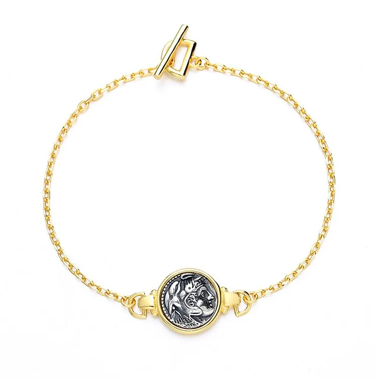 DDXK-4 ZFSILVER Silver S925 Fashion Trendy Luxury Retro Gold Alexander Ancient Coins Bracelets Women Girls Wedding Party Jewelry
DDXK-4 ZFSILVER Silver S925 Fashion Trendy Luxury Retro Gold Alexander Ancient Coins Bracelets Women Girls Wedding Party Jewelry
