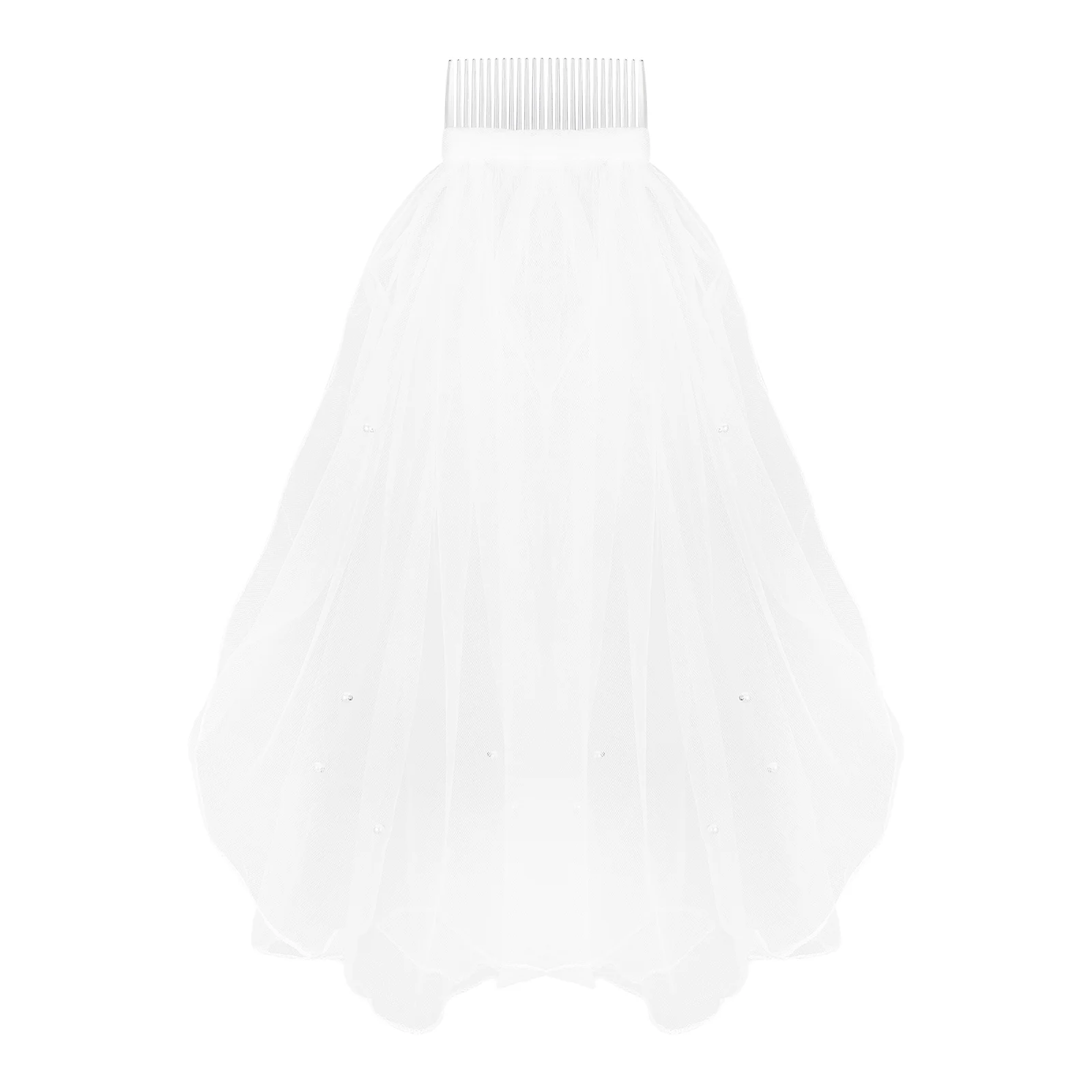 FRCOLOR Women's Tulle Bridal Veil Pearl Wedding Veil with Hair Comb for Bride Flower Girl Wedding Party Photography (White)
FRCOLOR Women's Tulle Bridal Veil Pearl Wedding Veil with Hair Comb for Bride Flower Girl Wedding Party Photography (White)