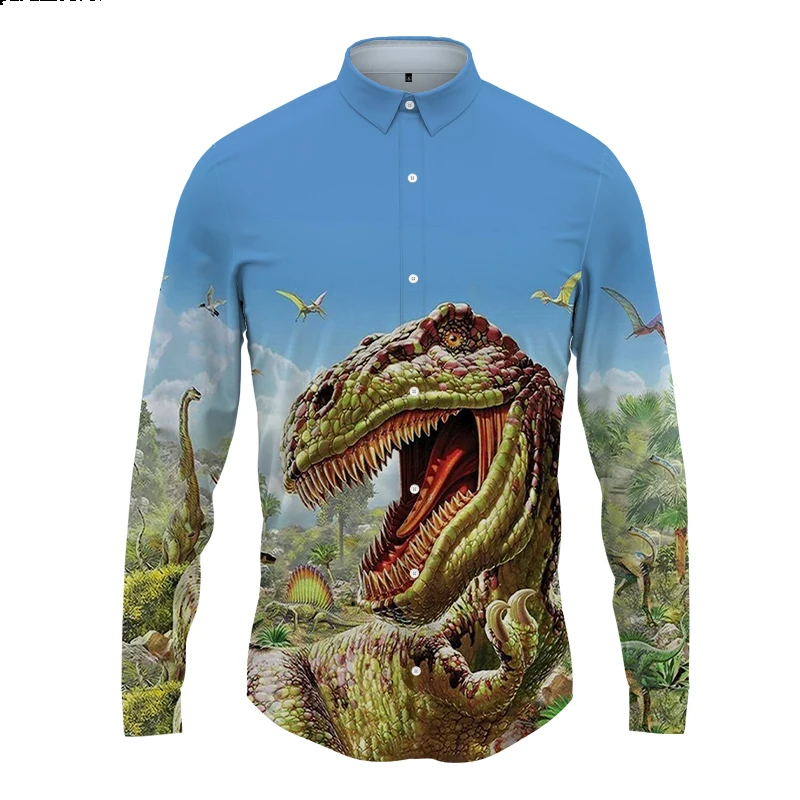 2023 Spring and Autumn New Fashion Men's Shirt Dinosaur 3D Print Long Sleeve Men's Polo Button Street Casual Style Top T-shirt
2023 Spring and Autumn New Fashion Men's Shirt Dinosaur 3D Print Long Sleeve Men's Polo Button Street Casual Style Top T-shirt