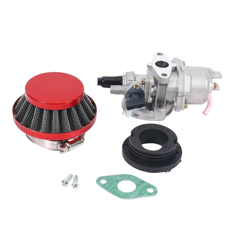 Карбюратор арматура карбюратора Carby + красный воздушный фильтр + стек для 2 тактный 47Cc 49Cc двигателя Запчасти Мини Мото дети Atv Quad Грязь карман велосипед Mi 
Карбюратор арматура карбюратора Carby + красный воздушный фильтр + стек для 2 тактный 47Cc 49Cc двигателя Запчасти Мини Мото дети Atv Quad Грязь карман велосипед Mi