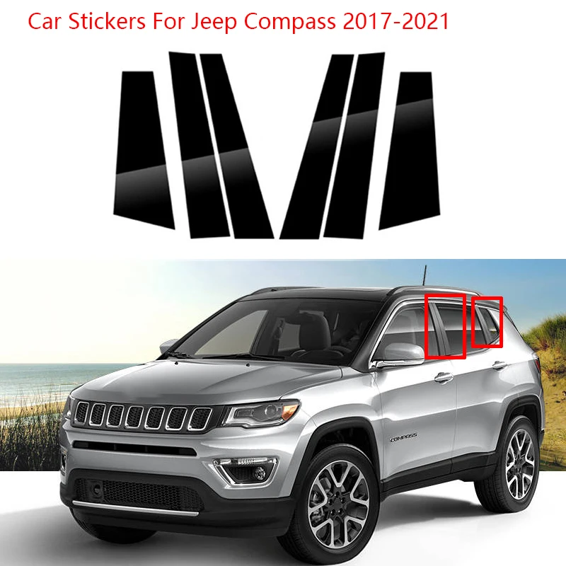 6PCS Black Mirror Effect PC Stickers Car Window Door Column BC Pillar Post Cover Trim For Jeep Compass 2017-2021 Car Accessories
6PCS Black Mirror Effect PC Stickers Car Window Door Column BC Pillar Post Cover Trim For Jeep Compass 2017-2021 Car Accessories