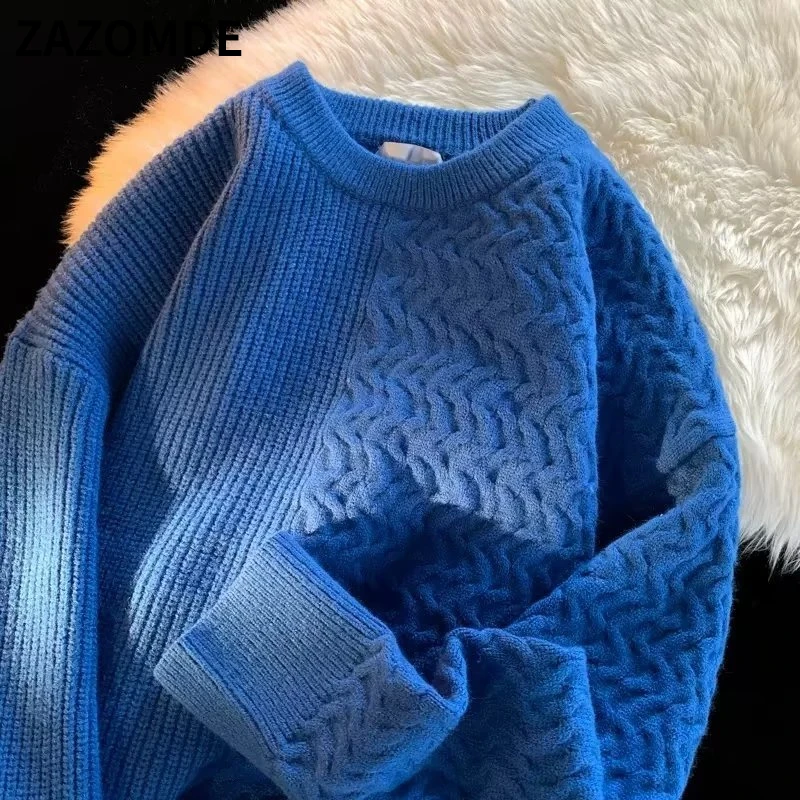 ZAZOMDE 2022 Autumn Winter Man O Collar Solid Color Knitted Pullover Sweater Retro Long Sleeve Warm Knitwear Oversize Jumpers
ZAZOMDE 2022 Autumn Winter Man O Collar Solid Color Knitted Pullover Sweater Retro Long Sleeve Warm Knitwear Oversize Jumpers