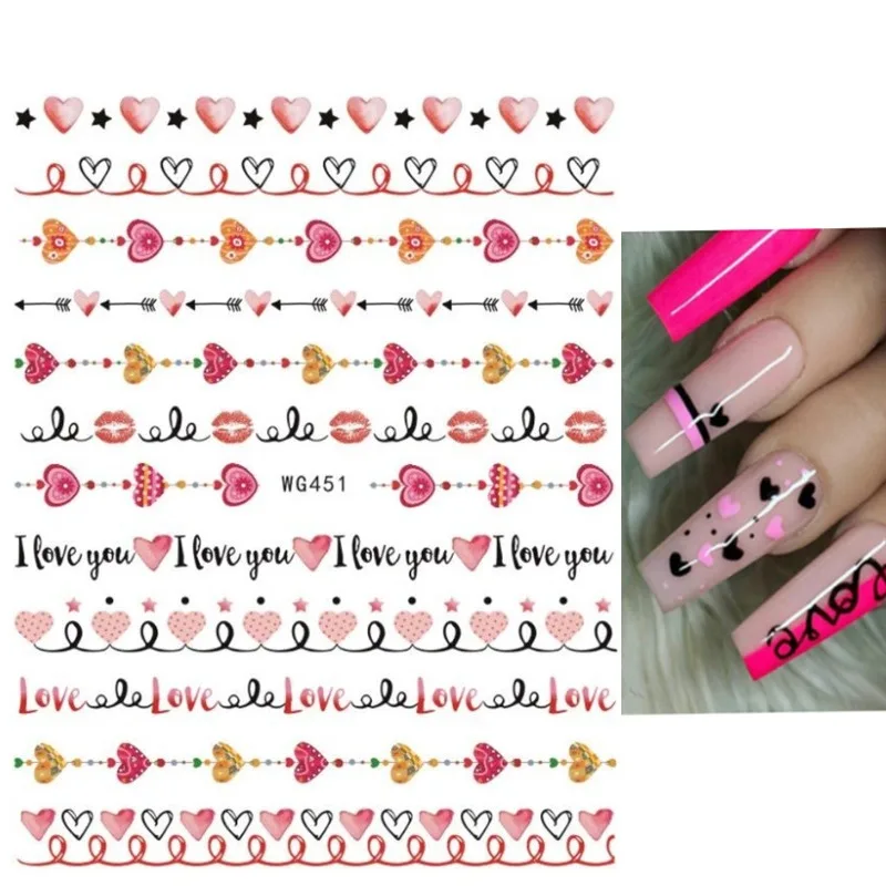 3D Nail Stickers Love red lips color Valentine's Day Decals Back Glue Nail Decal Stickers For Nail Tips Beauty
3D Nail Stickers Love red lips color Valentine's Day Decals Back Glue Nail Decal Stickers For Nail Tips Beauty
