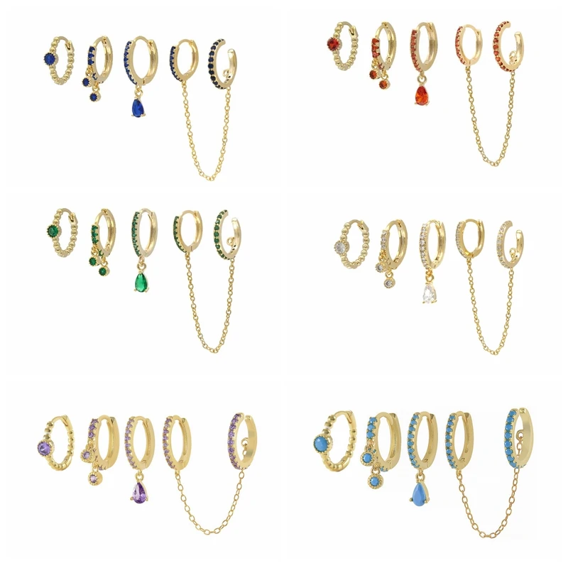 Multi-size Green Zircon Hoop Earring For Women 18K Gold Plated Circle Earrings orecchini donna Wedding Jewerly 4pcs/set
Multi-size Green Zircon Hoop Earring For Women 18K Gold Plated Circle Earrings orecchini donna Wedding Jewerly 4pcs/set