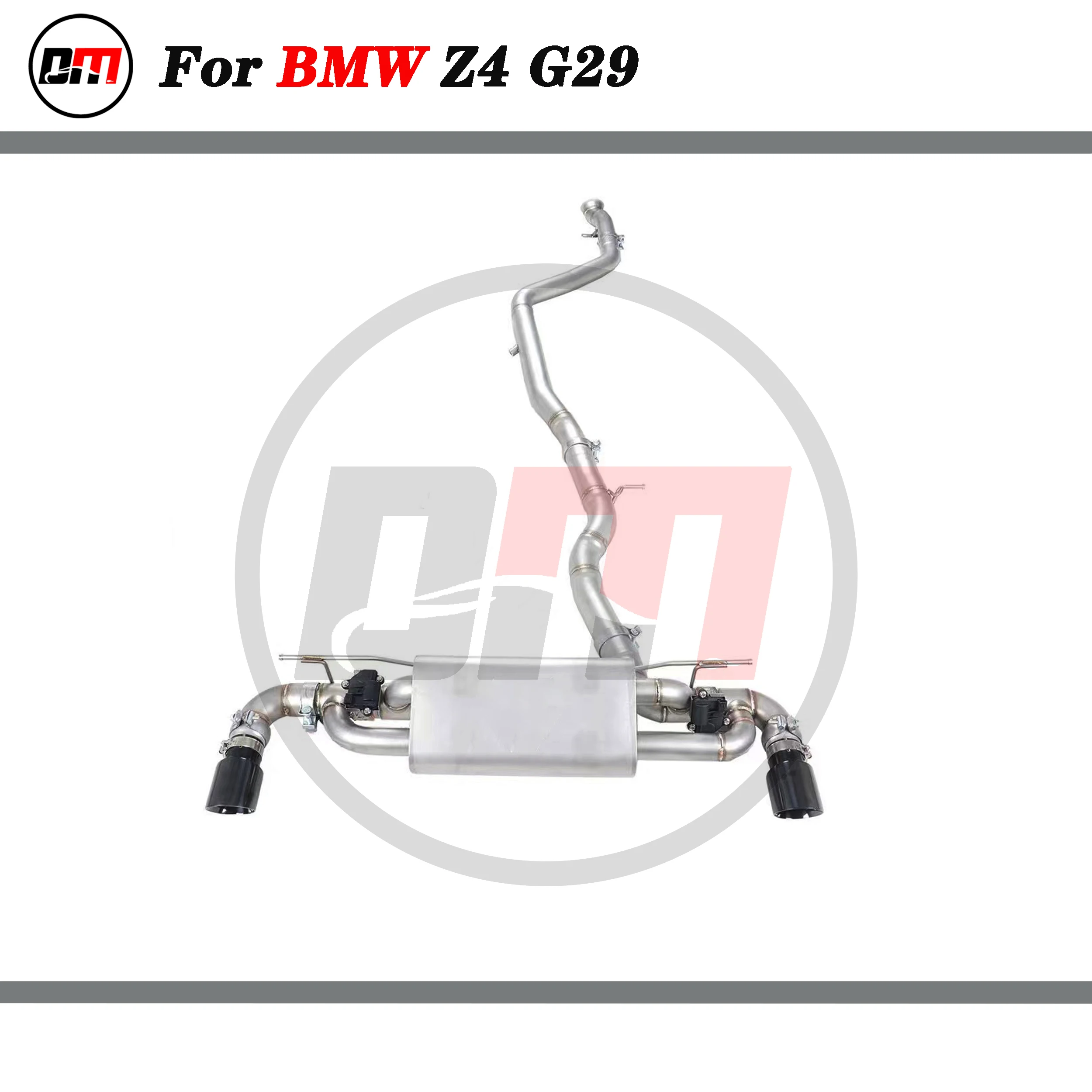 

DM exhaust stainless steel catback exhaust system for bmw z4 g29 2.0t catback pipe tips with valve muffler performance