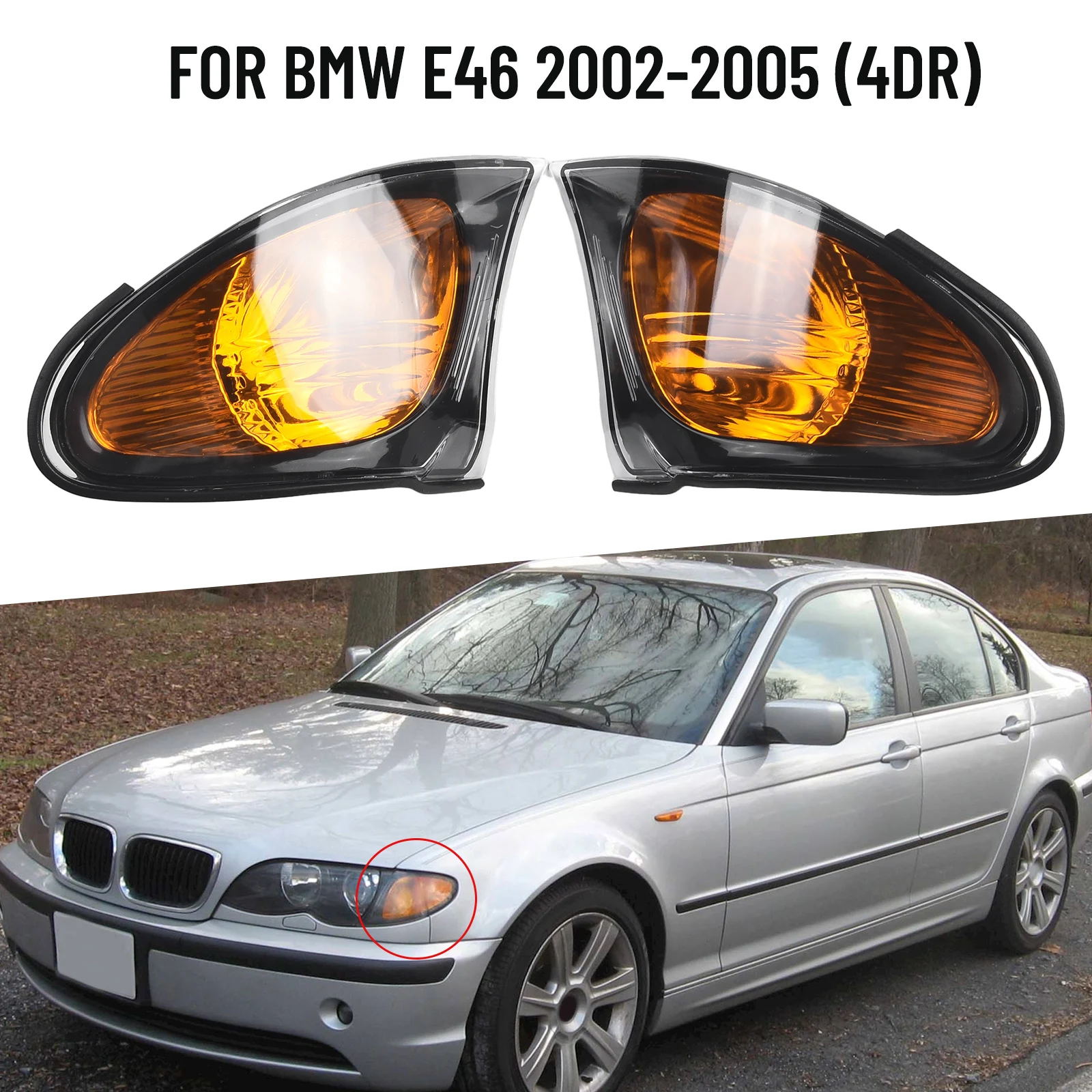 Corner Lights For BMW E46 Corner Lights Corner Lights Crystal Clear Lens 2pcs Yellow Durable High Quality Plastic
Corner Lights For BMW E46 Corner Lights Corner Lights Crystal Clear Lens 2pcs Yellow Durable High Quality Plastic