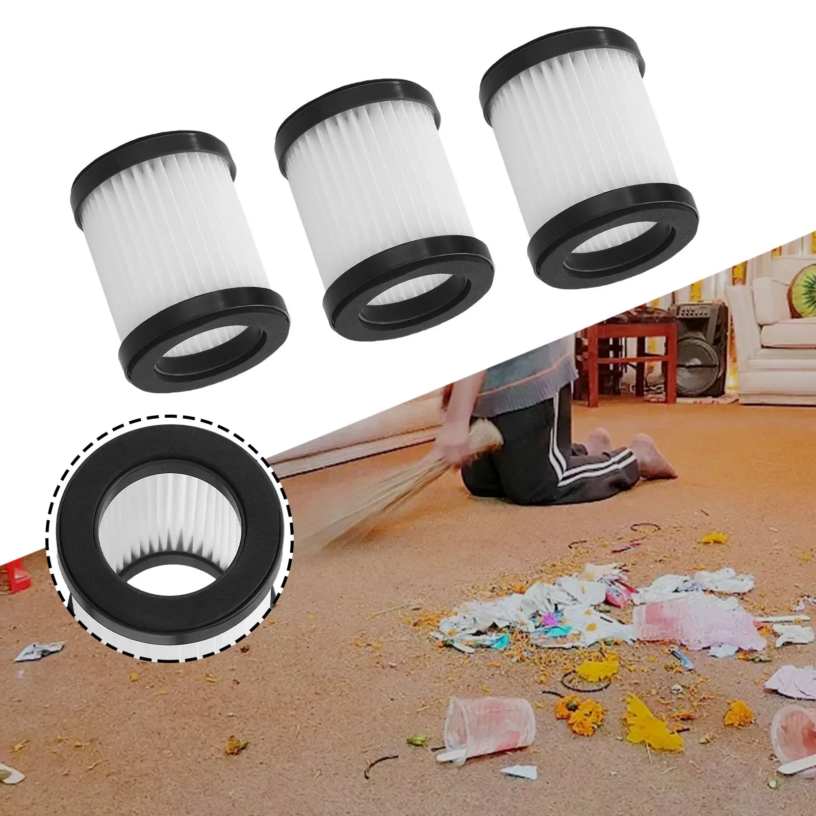 3pcs Dust Collection Filter 75x63mm For H50 Wireless Vacuum Cleaner Replace Filter Parts Household Cleaner Tool Accessory
3pcs Dust Collection Filter 75x63mm For H50 Wireless Vacuum Cleaner Replace Filter Parts Household Cleaner Tool Accessory