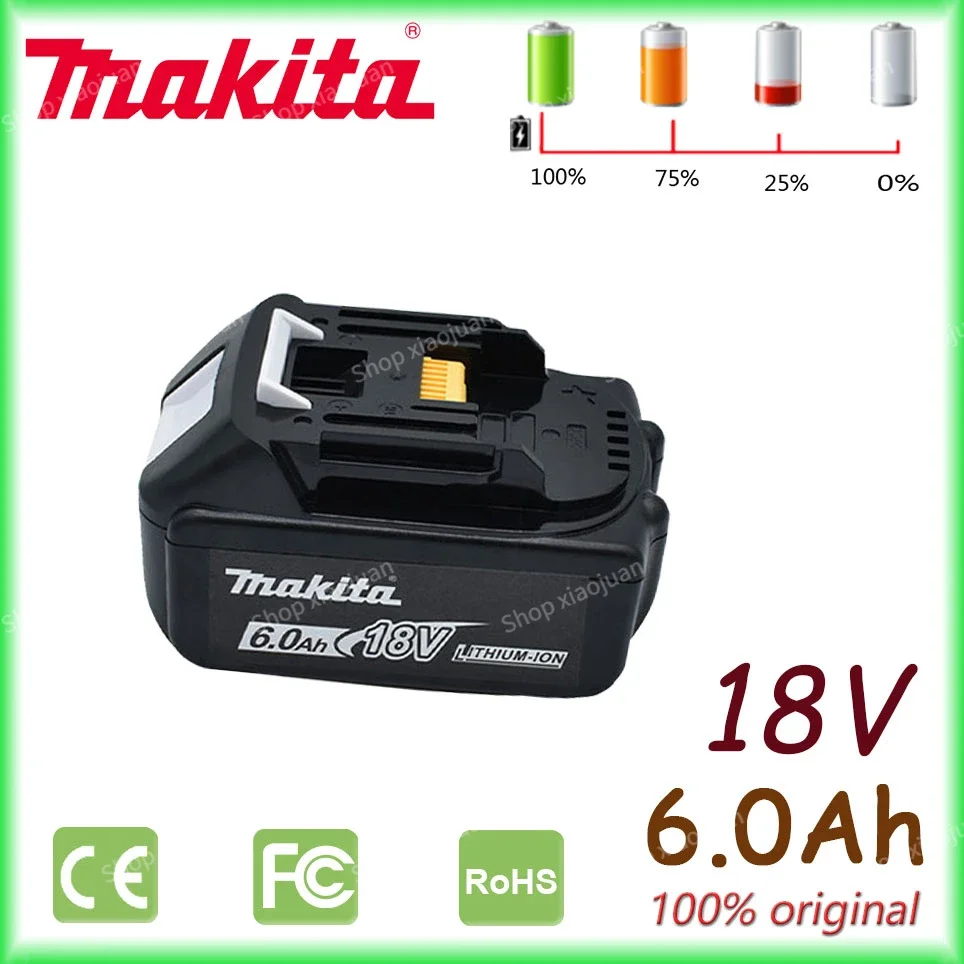 Makita 100% original 18V 6.0Ah rechargeable power tool battery With LED lithium ion replacement LXT BL1860B BL1860 BL1850
Makita 100% original 18V 6.0Ah rechargeable power tool battery With LED lithium ion replacement LXT BL1860B BL1860 BL1850
