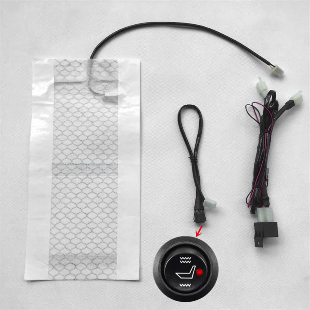 1 Switch + 1 Wiring Harness + 1 Carbon Fiber Heater Element Universal Carbon Fiber Seat Heater Warmer Kit Heated Pad For Motor
1 Switch + 1 Wiring Harness + 1 Carbon Fiber Heater Element Universal Carbon Fiber Seat Heater Warmer Kit Heated Pad For Motor